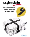 Siyah Valiz Kemeri Emniyet Tokalı Ölçüsü Ayarlanabilir Bavul Güvenlik Emniyet Kemeri 2 Adet